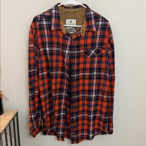 Legendary Whitetails Orange and Blue Plaid Shirt